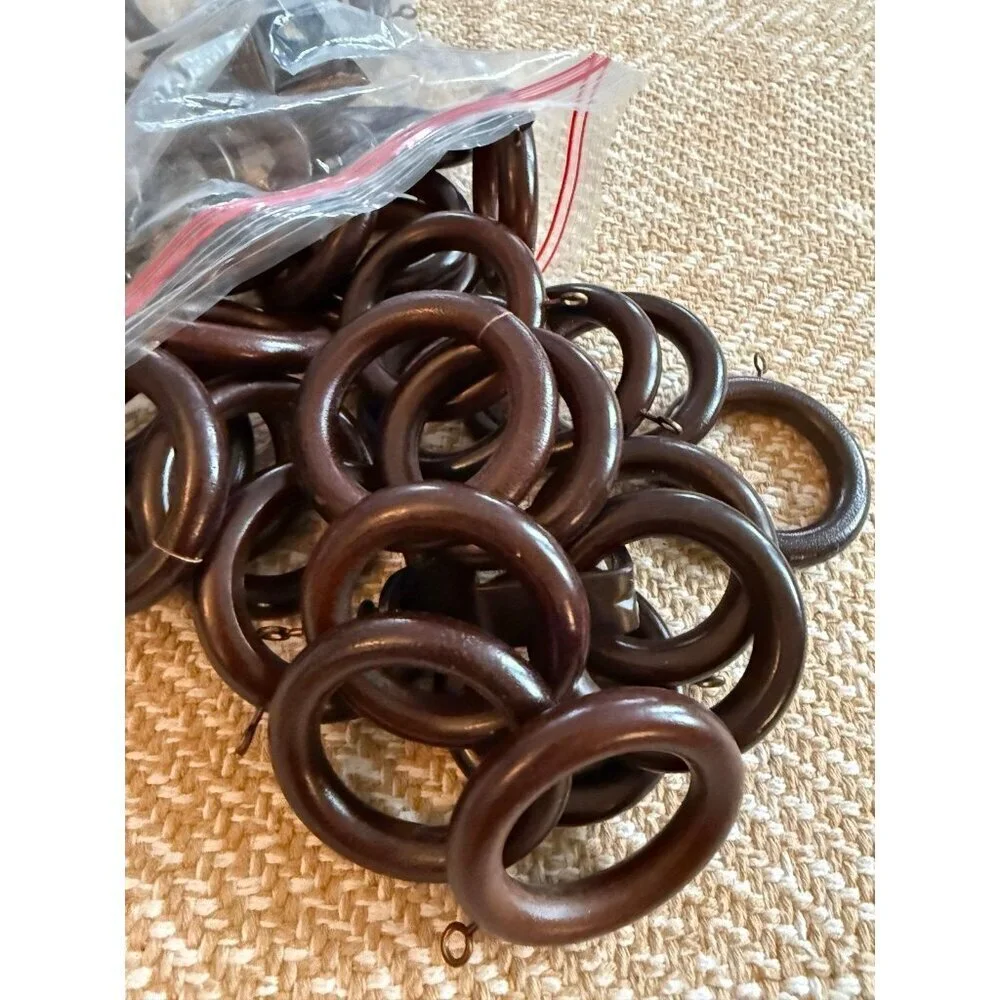 Brown shower curtain, decorative circle decor